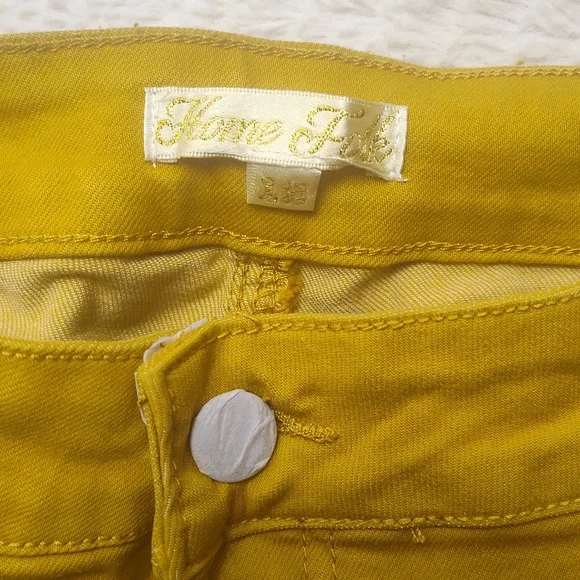 Home Folk Mustard Yellow Wide Flare Women's Pants Size 12 NWT Bell bottom - Picture 6 of 16